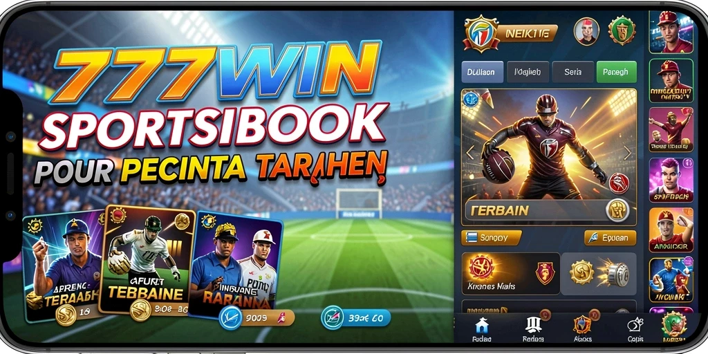 Tampilan antarmuka aplikasi 777WIN dengan opsi taruhan olahraga.