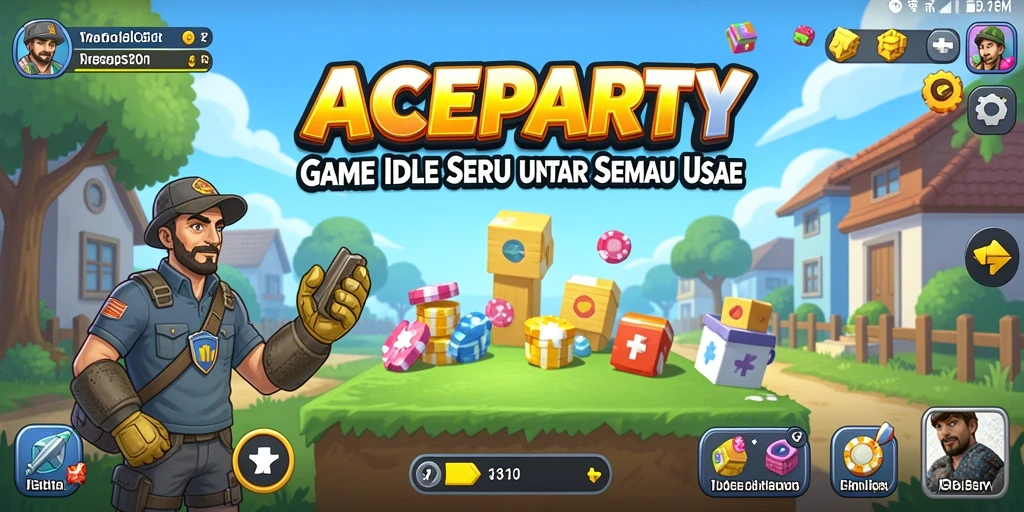 Tampilan menarik dari gameplay ACEPARTY saat mengatur pesta seru.