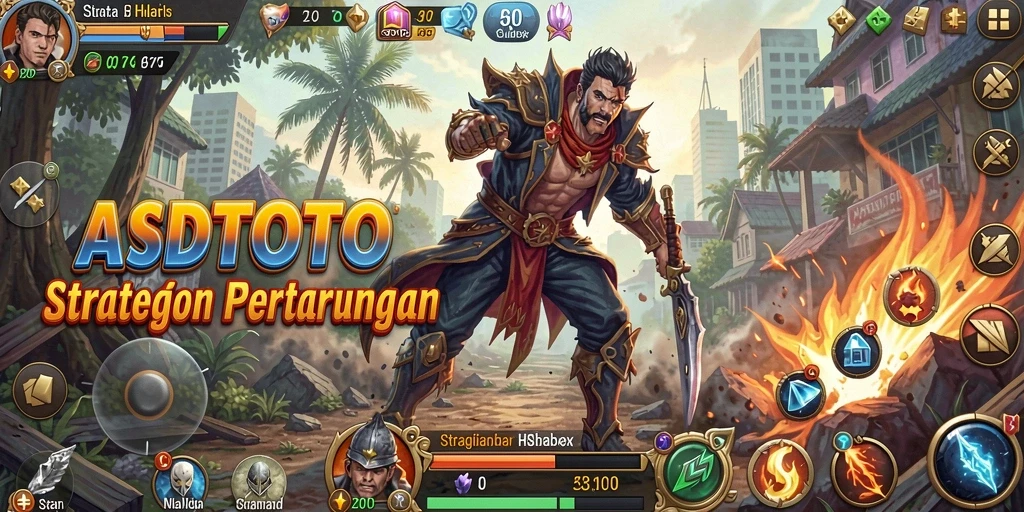Tampilan dinamis gameplay ASDTOTO dengan pertempuran taktis yang mendebarkan.