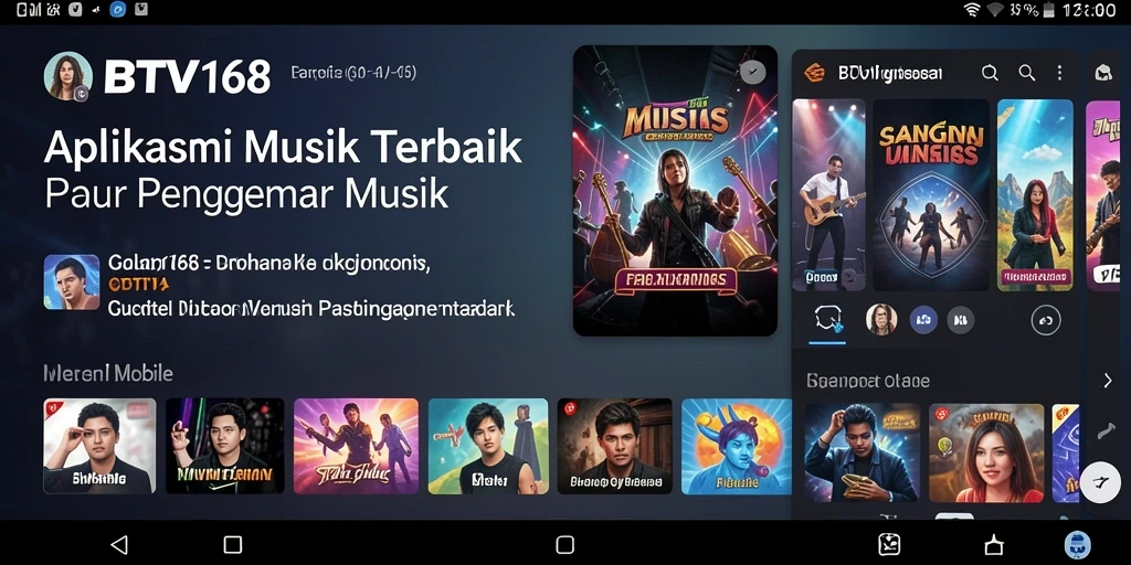Tampilan antarmuka <strong>BTV168</strong> saat bermain musik yang interaktif.