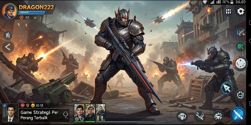 Tampilan gameplay seru dalam pertempuran strategis di DRAGON222.