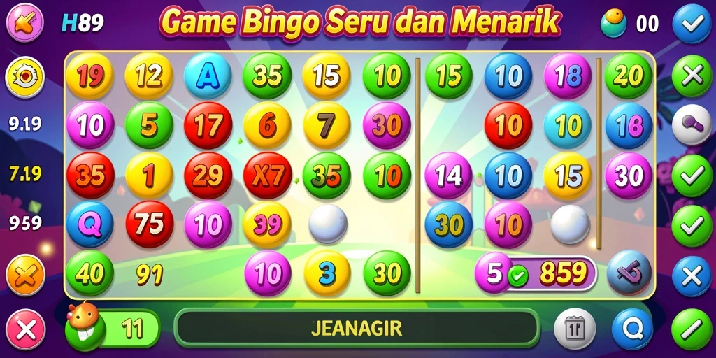 Tampilan gameplay H89 yang menarik dalam permainan Bingo.