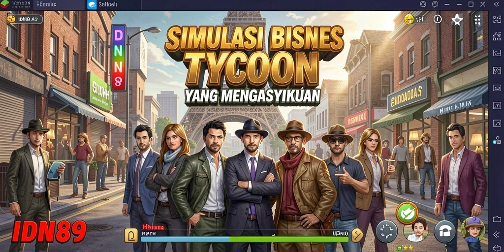 Tampilan menarik dari gameplay Tycoon di IDN89.
