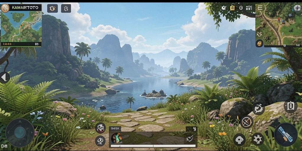 Gameplay KAMARTOTO yang menakjubkan dalam dunia terbuka.