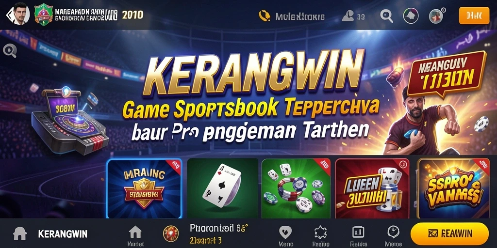 Tampilan gameplay KERANGWIN dengan berbagai pilihan taruhan olahraga.