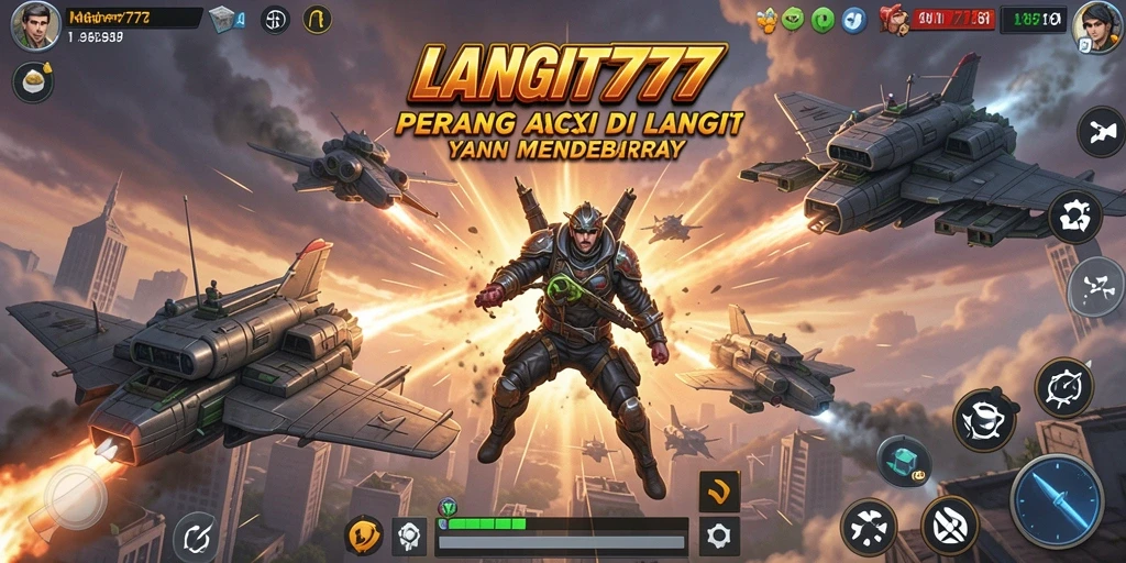 Screenshot LANGIT777 menunjukkan pertarungan seru di langit.