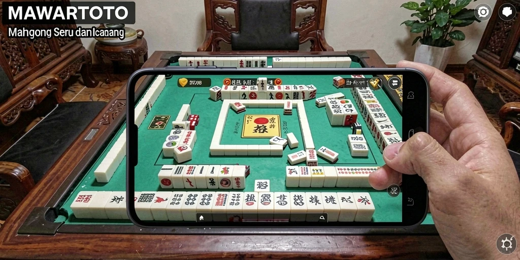 Tampilan gameplay seru di MAWARTOTO dengan desain papan Mahjong yang menarik.