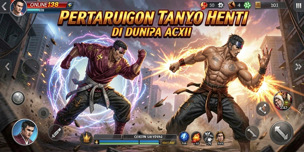 Screenshot gameplay menunjukkan aksi pertarungan seru di ONLINE138.