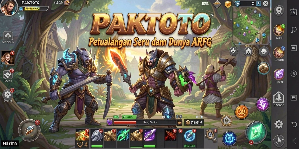 Tampilan menarik dari gameplay ARPG PAKTOTO yang mendebarkan.