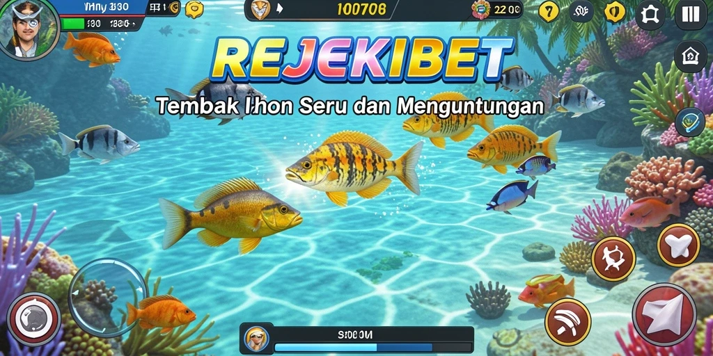 Tampilan seru gameplay Tembak Ikan di REJEKIBET.