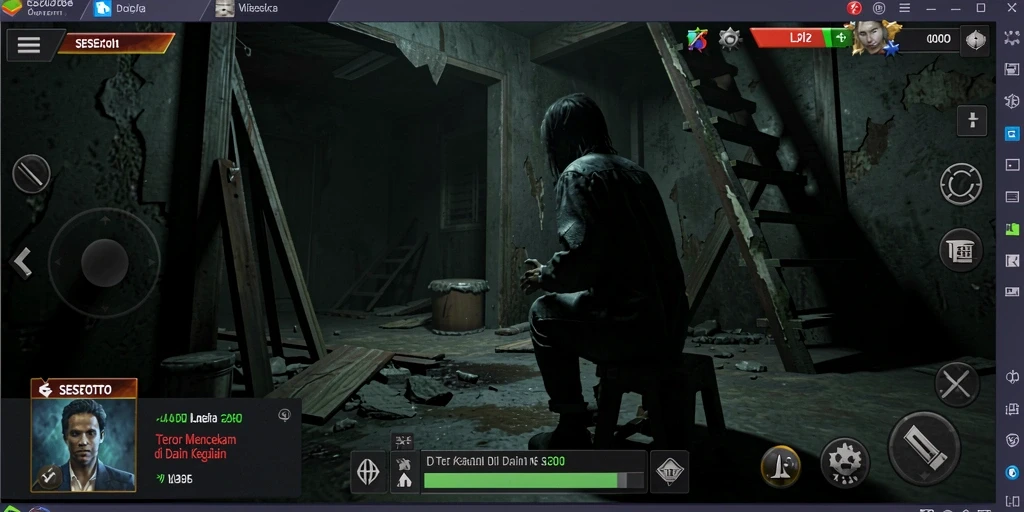 Menampilkan gameplay mencekam dan suasana horor dari SESETOTO.