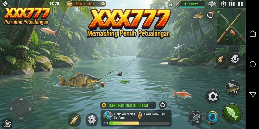 Tampilan screenshot XXX777 menampilkan aksi memancing yang mendebarkan.