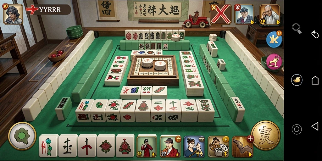 Tampilan gameplay seru dalam permainan Mahjong YYRR.