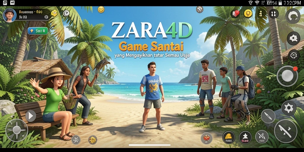 Tampilan gameplay ZARA4D yang penuh warna dan menghibur.
